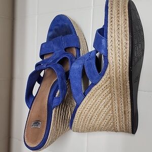 UGG Blue Platform Wedge Espadrille